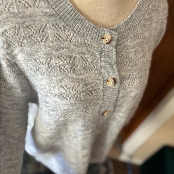 Grey button up sweater 
Women’s size XL - Picture 4 of 14